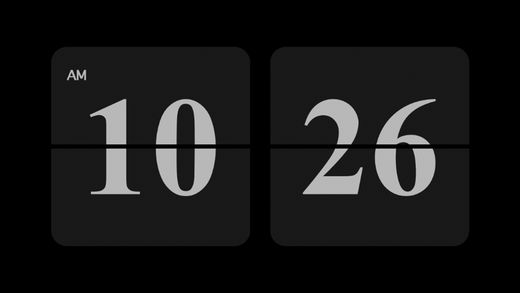 可不息屏使用的美观黑白极简翻页时钟限免