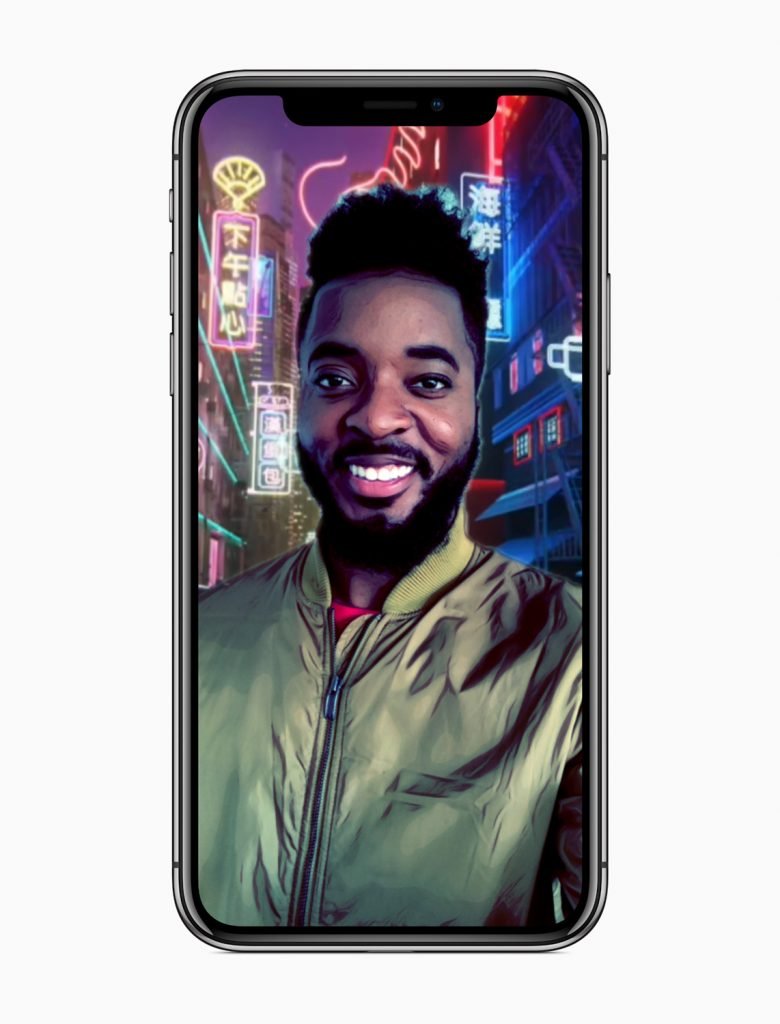 iPhone X posterized neon filter screen 20171109