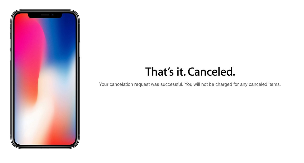 iphone x cancel order 00