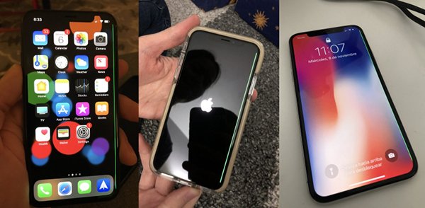 the reason of iphone x oled display green line 00