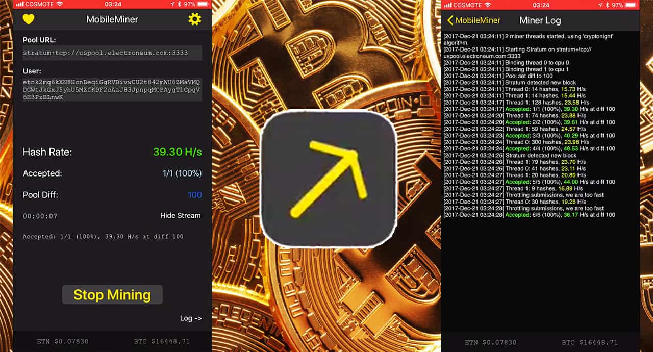 mobileminer let iphone mines cryptocurrency 00a