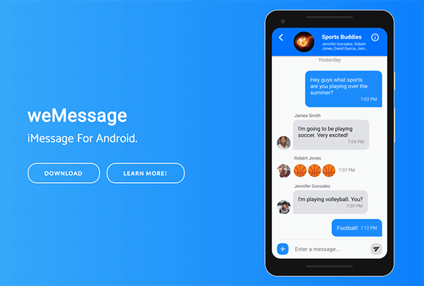 wemessage is imessage for android 01