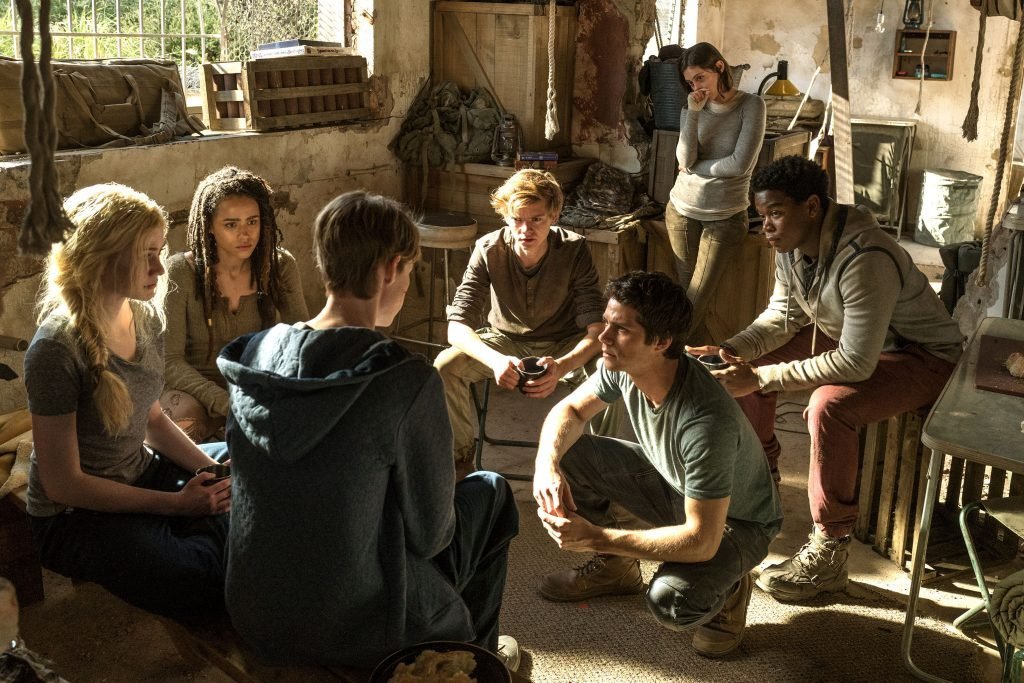 maze runner the death cure cast image dylan obrien thomas brodie sangster