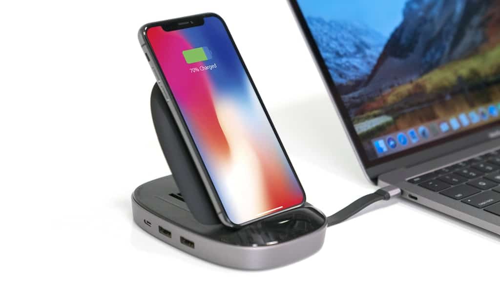 sanyo hyperdrive usb c hub with 7 5w qi wireless charger 00