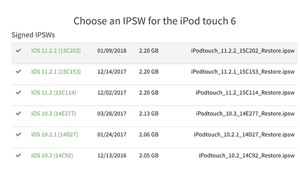some ios device can downgrade ios 10 from ios 11 by ipsw 03