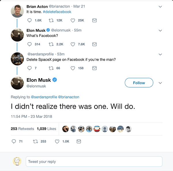 elon musk suddenly remove spacex and tesla fb page 01