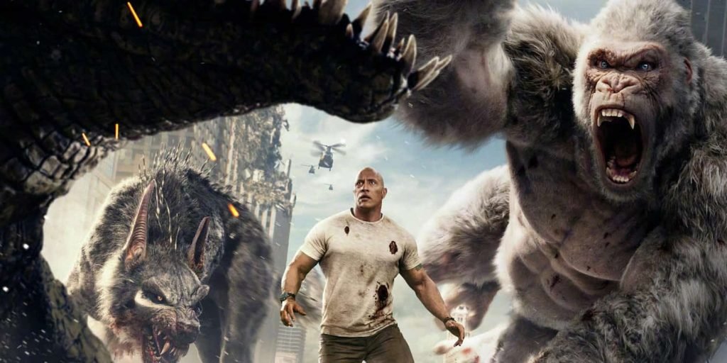 Rampage chinese poster with Dwayne Johnson