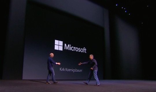 competition between ms and apple is over 03