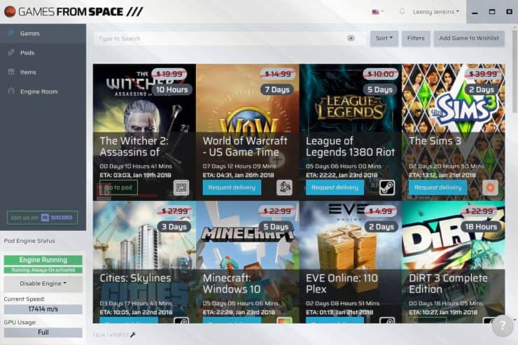 games from space store
