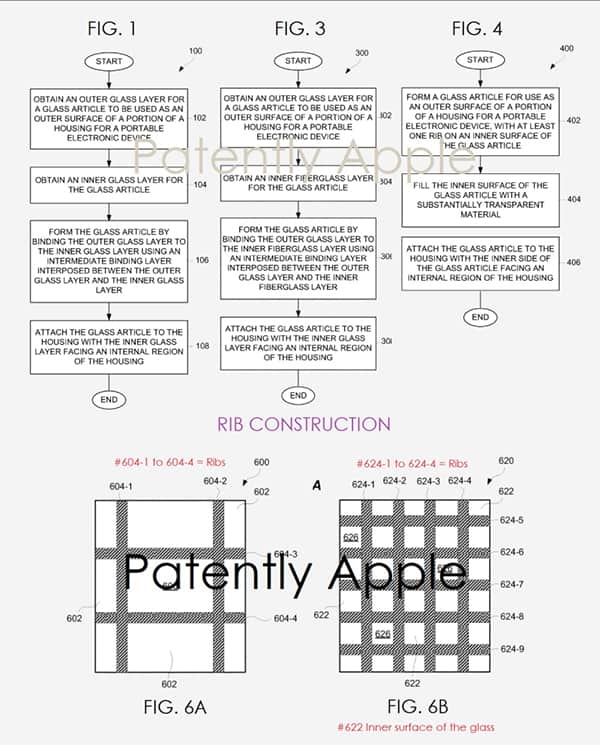 apple patent exposed glass article with enhanced stiffness for portable electronic device housing 01