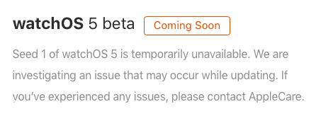 apple recall watchos 5 beta 1 update 01