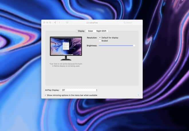 macbook pro 2018 true tone external display restriction 02