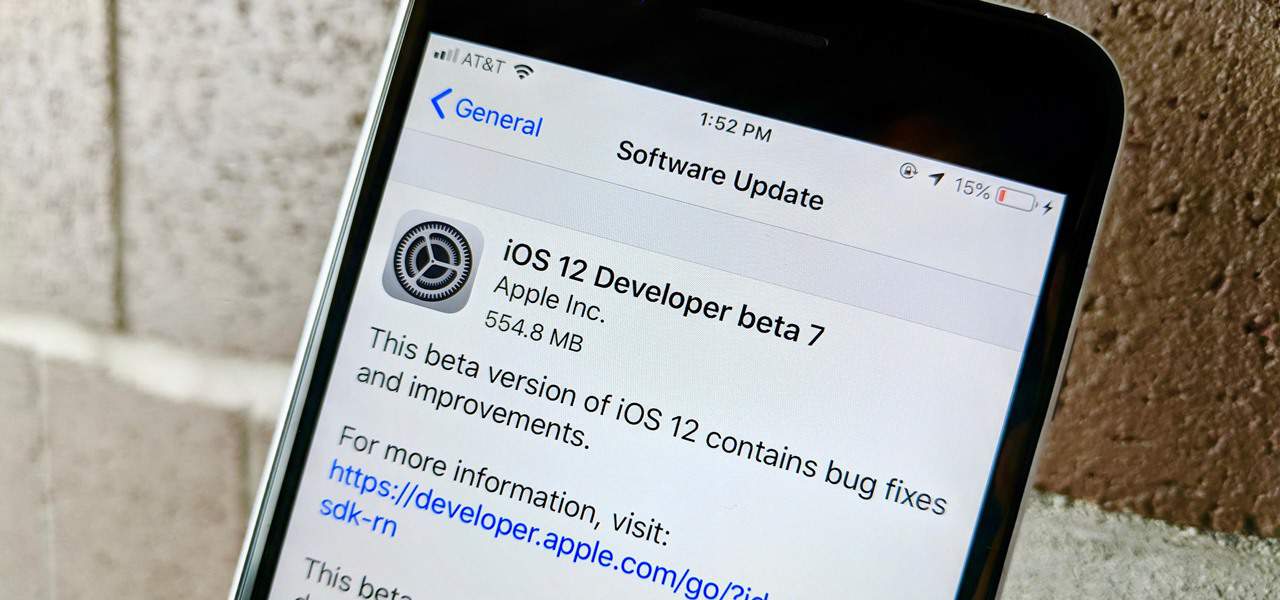 ios 12 beta 7 released apple