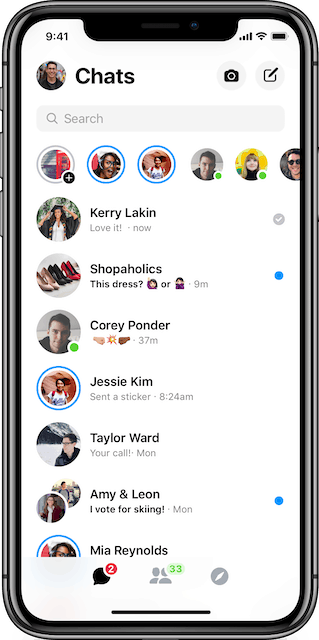 Messenger 4 Chat Tab iOS