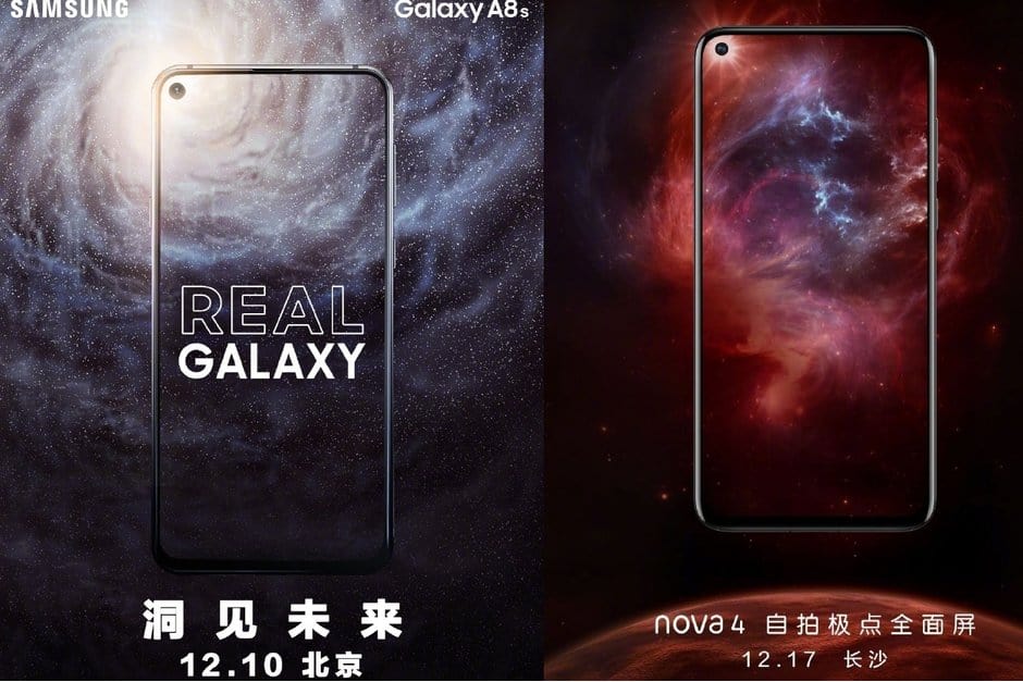 Samsung Galaxy A8s and Huawei Nova 4 with in display camera get official launch dates