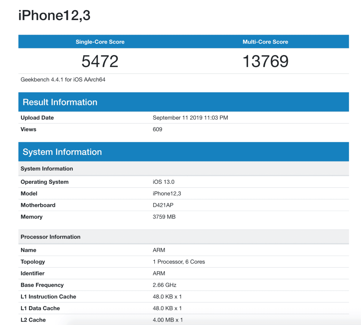 iphone 11 pro benchmarks