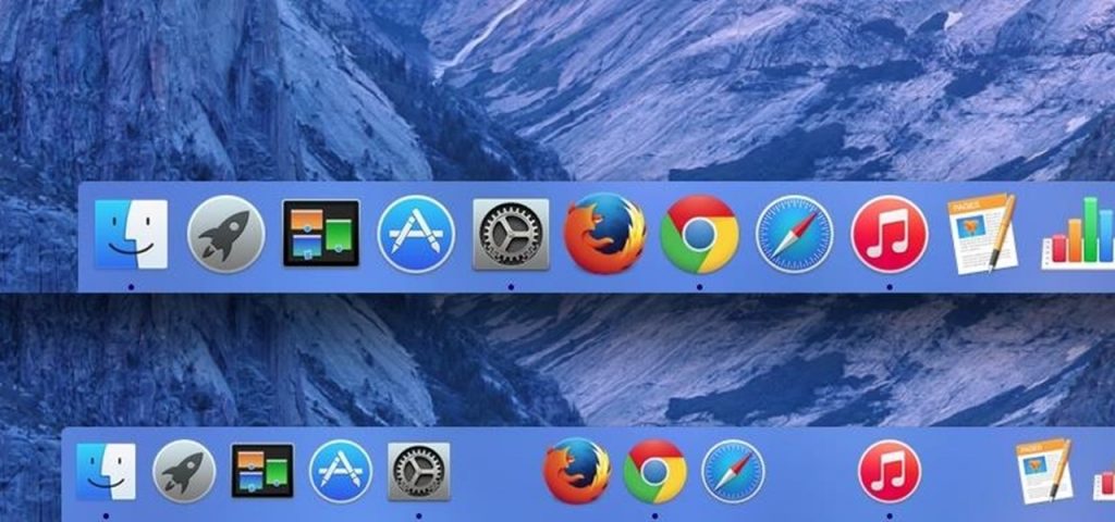 organize your macs dock by adding blank spaces as app icon dividers.1280x600 1024x480 1