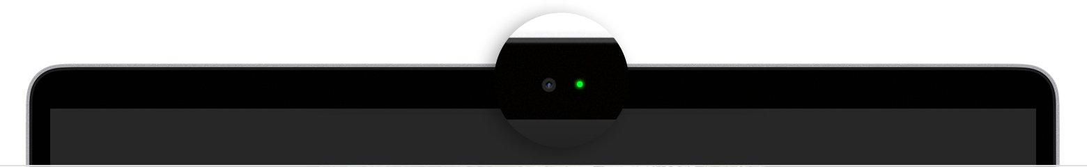 macbook air camera indicator light
