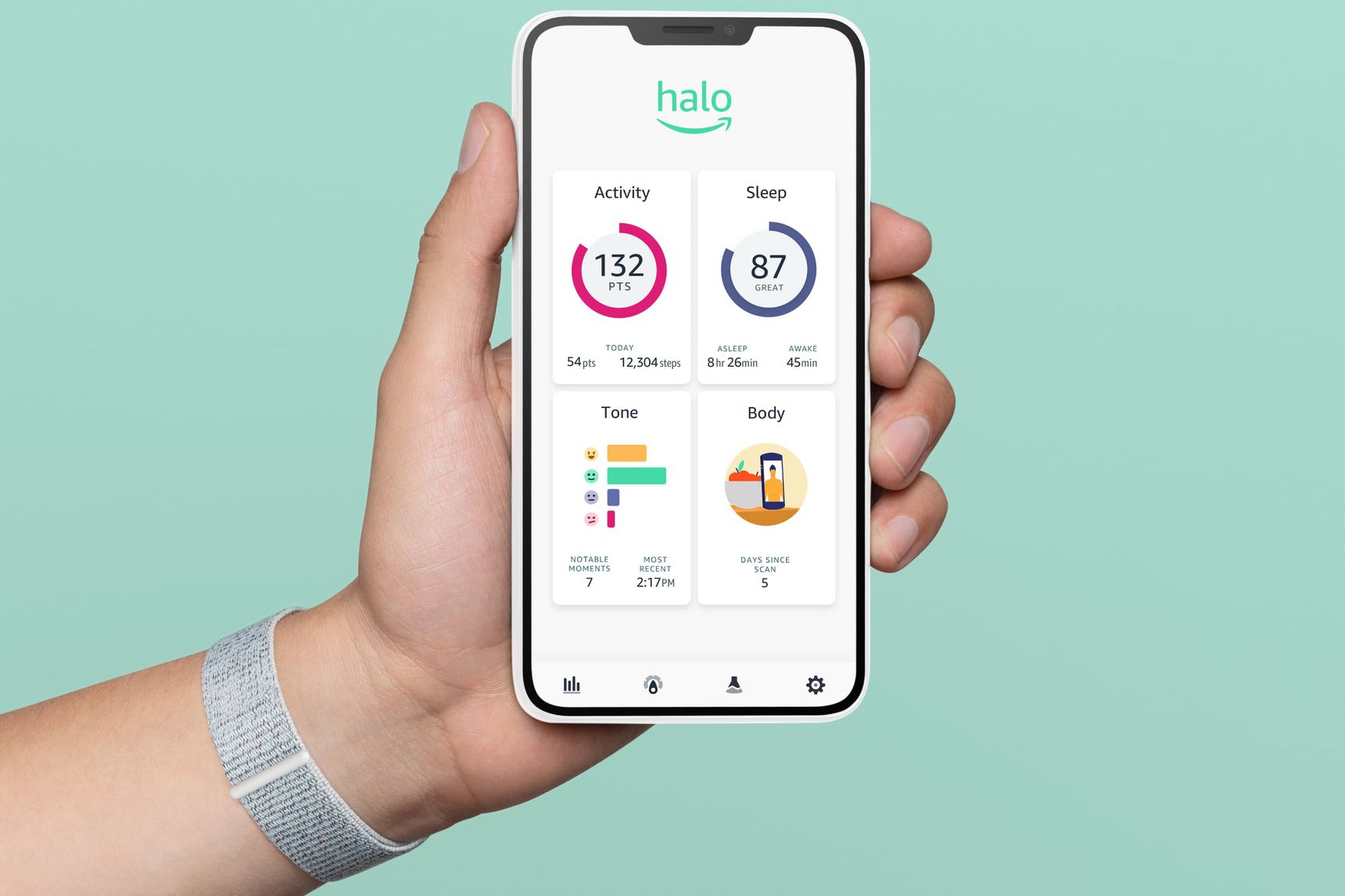 Halo App Home Screen
