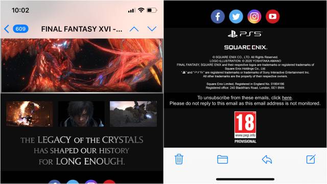 Final Fantasy XVI provisionally obtains PEGI 18 rating