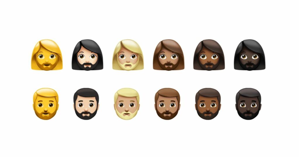 beard options ios 14 5 emojipedia