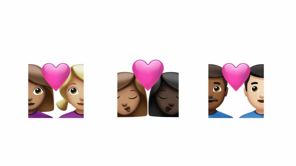 couples with skin tones ios 14 5 emojipedia