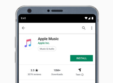 android google play store apple music install social card