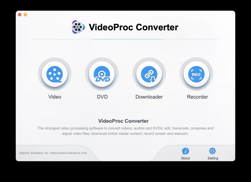 VideoProc main