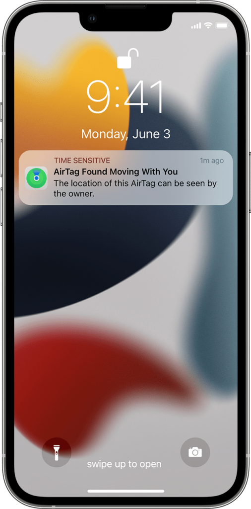 ios15 iphone13 pro airtag detected notification 2