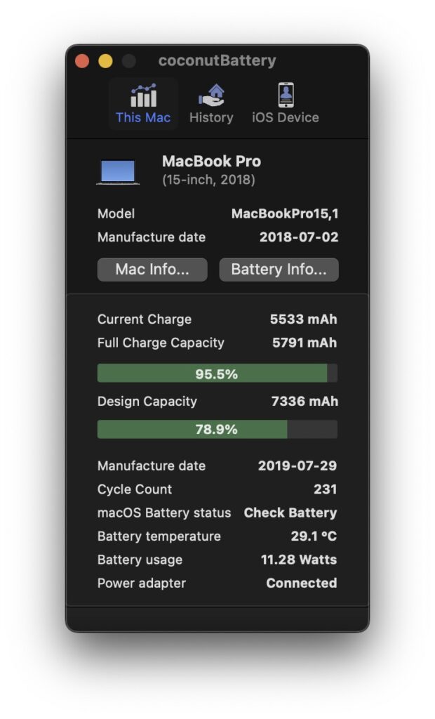 除了 iPhone /iPad，也可檢視 Mac 電池資訊