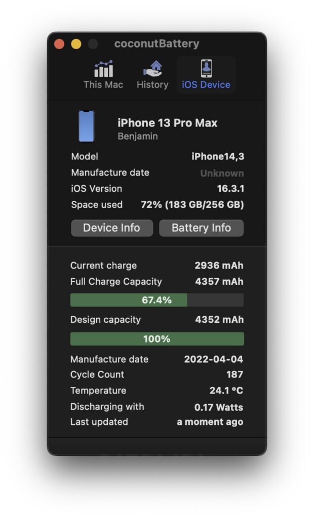 免費軟件顯示 iPhone 隱藏了的電池充電的次數