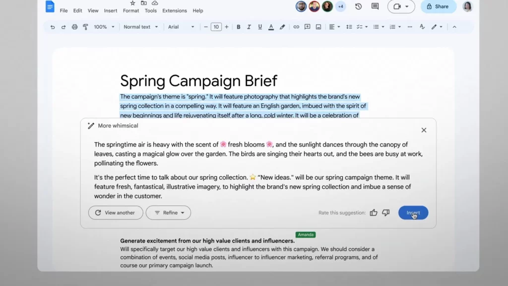 google docs ai