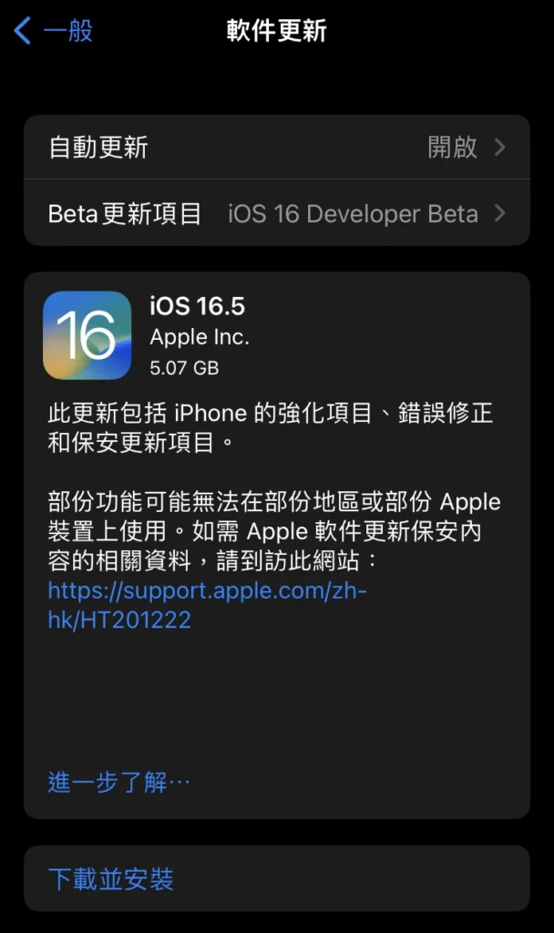 ios165 rc