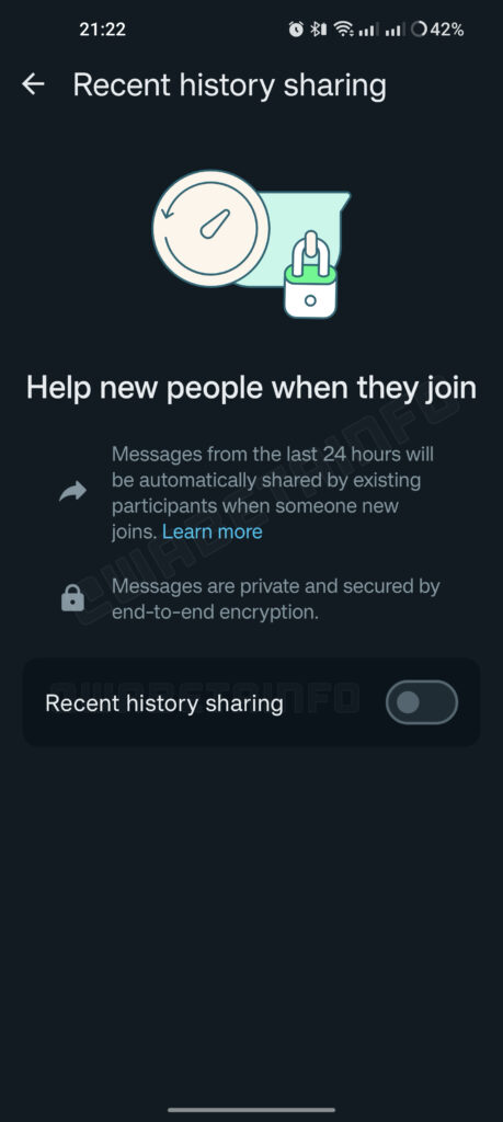 1693675158 wa recent history sharing screen feature android