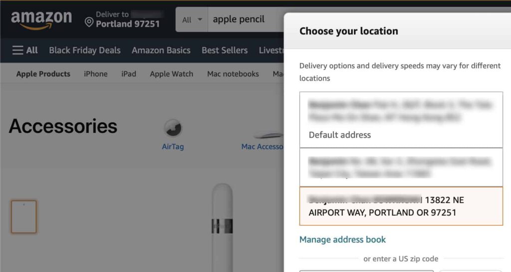 amazon us address