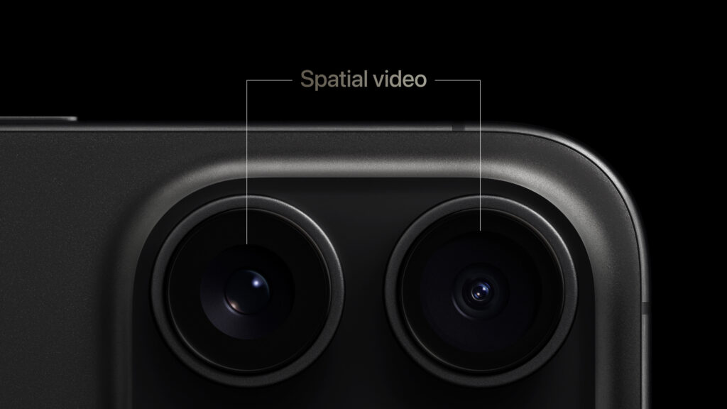 Apple iPhone 15 Pro spatial video capture cameras