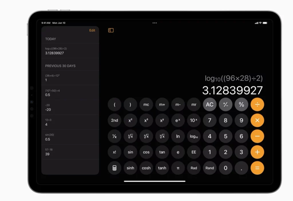 ipad calculator