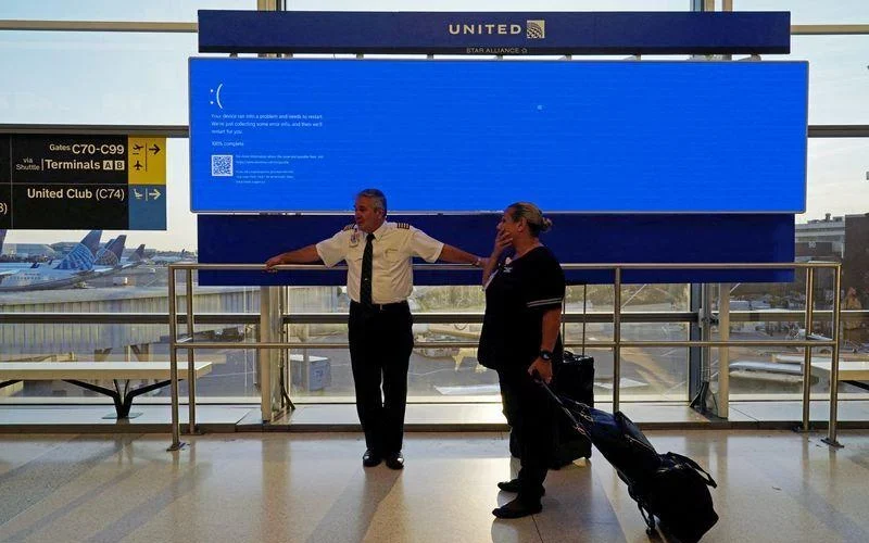 airline blueescreen