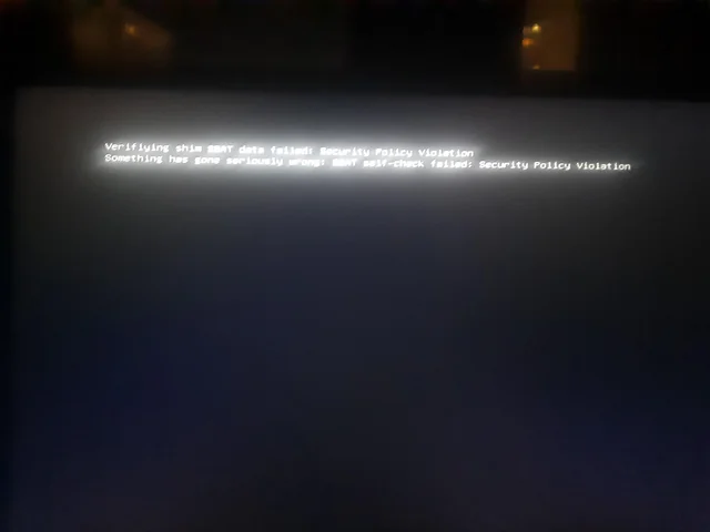 please help error verifying shim sbat data failed security v0 voyy4uig1bjd1