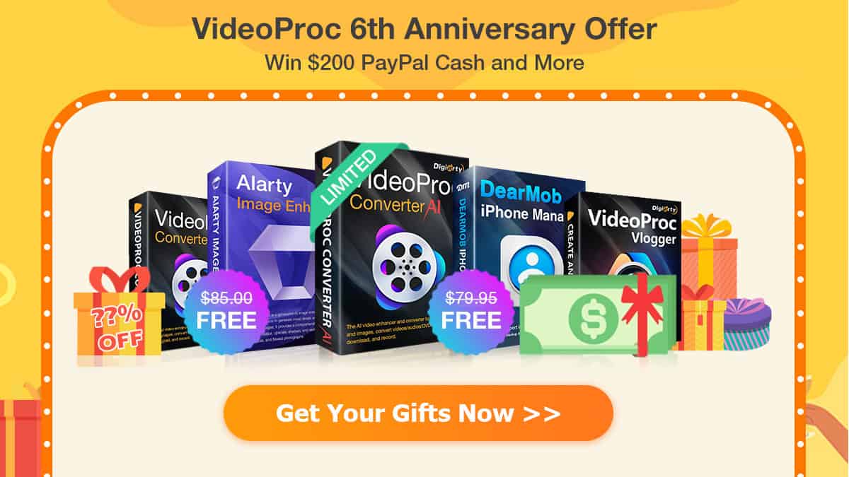 六週年慶　原價 US $79.95《VideoProc Converter AI》限時免費