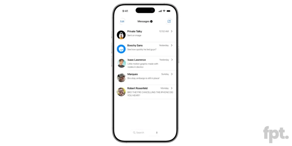 messages ios 19 prosser
