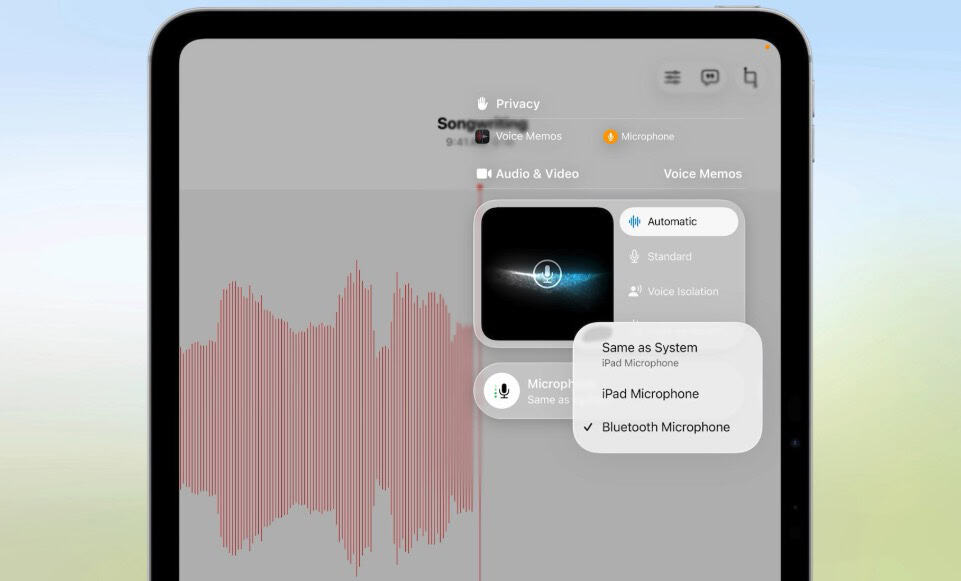 ipados26 record voice