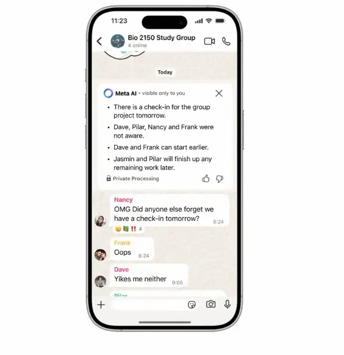 whatsapp sum