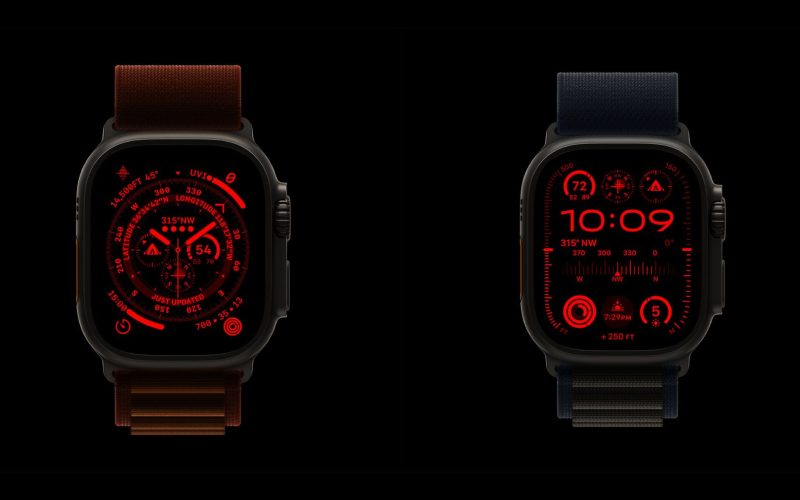 Apple Watch Ultra Night Mode Screen