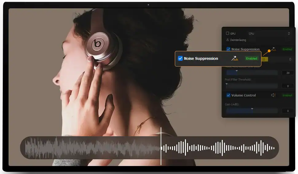 mxv denoise audio