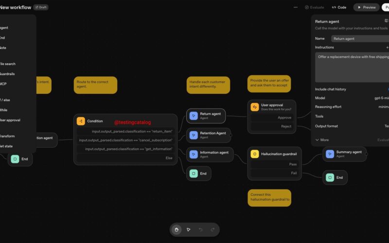 Agent builder new workflow OpenAI API 10 05 2025 10 22 PM