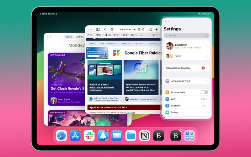 ipados 26 1 slide over