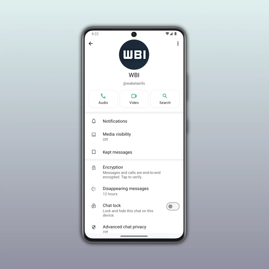 WA USERNAME CHAT INFO SCREEN ANDROID