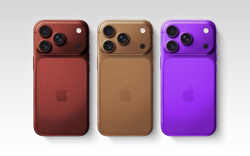 Coffee Burgundy and Purple iPhone 18 Pro Mock