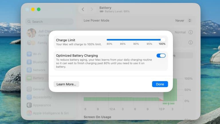 macos 26 4 charge limit
